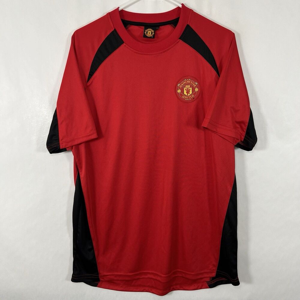 Manchester United Performance T Shirt Mens Large Red Black Official Merchandise